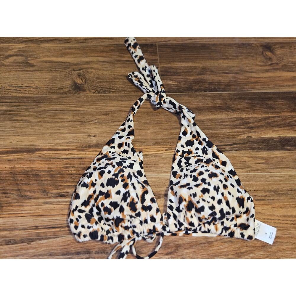 Wild Fable Bikini Top Women’s XL Leopard Print Multiway Tall Triangle New - Picture 6 of 9
